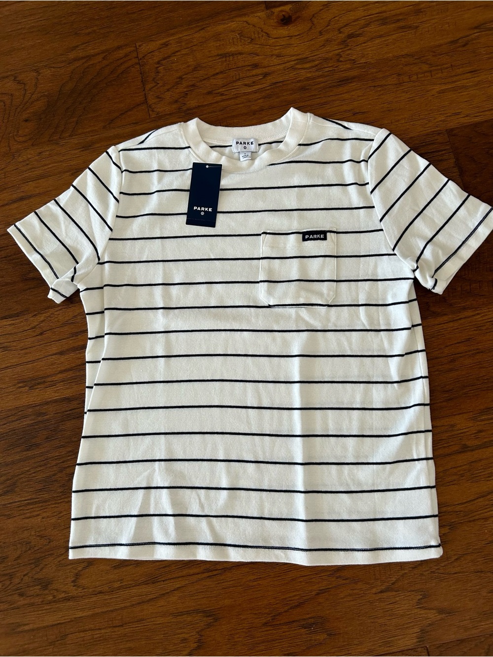 Parke X Target T-Shirt with Navy Stripes - Size Small